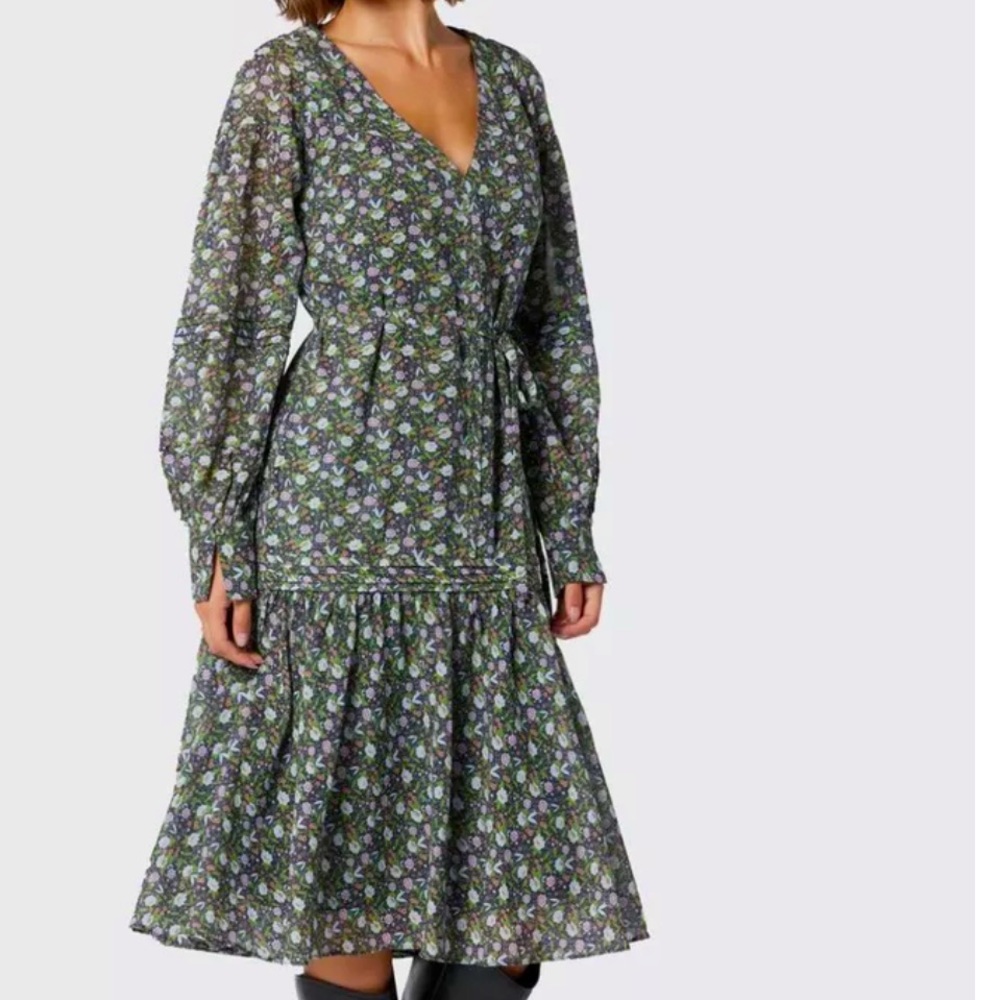 FINAL SALE - Joie Gabriella Midi Floral Boho Dress size 2 $378